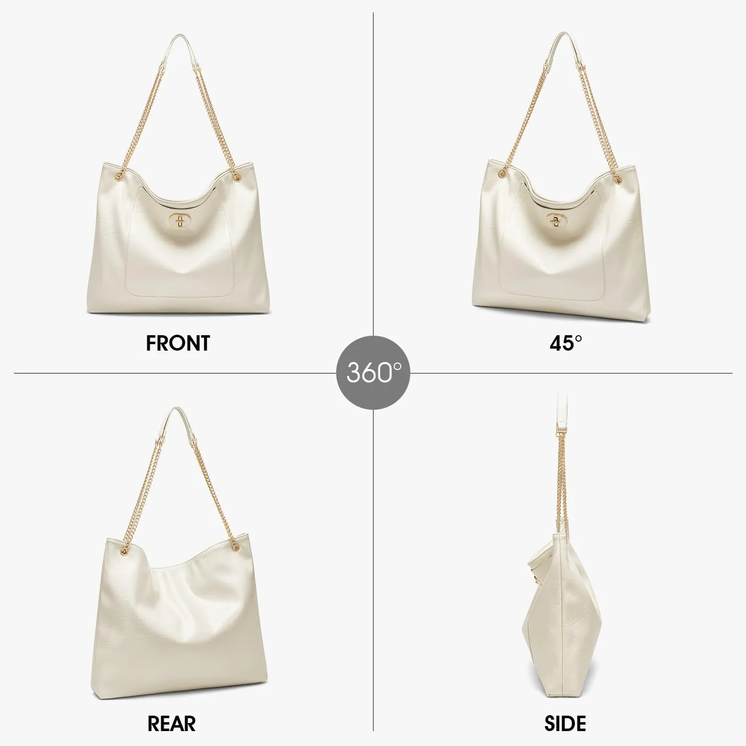 Cnoles Shoulder Bag Tote Bag Purses and Handbags For Women Fashion Vegan Leather Hobo Bag With High-grade hardware Strap