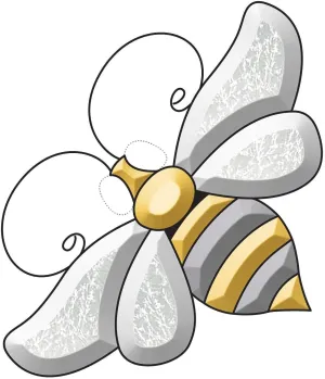 Colored Bumble Bee Bevel Cluster