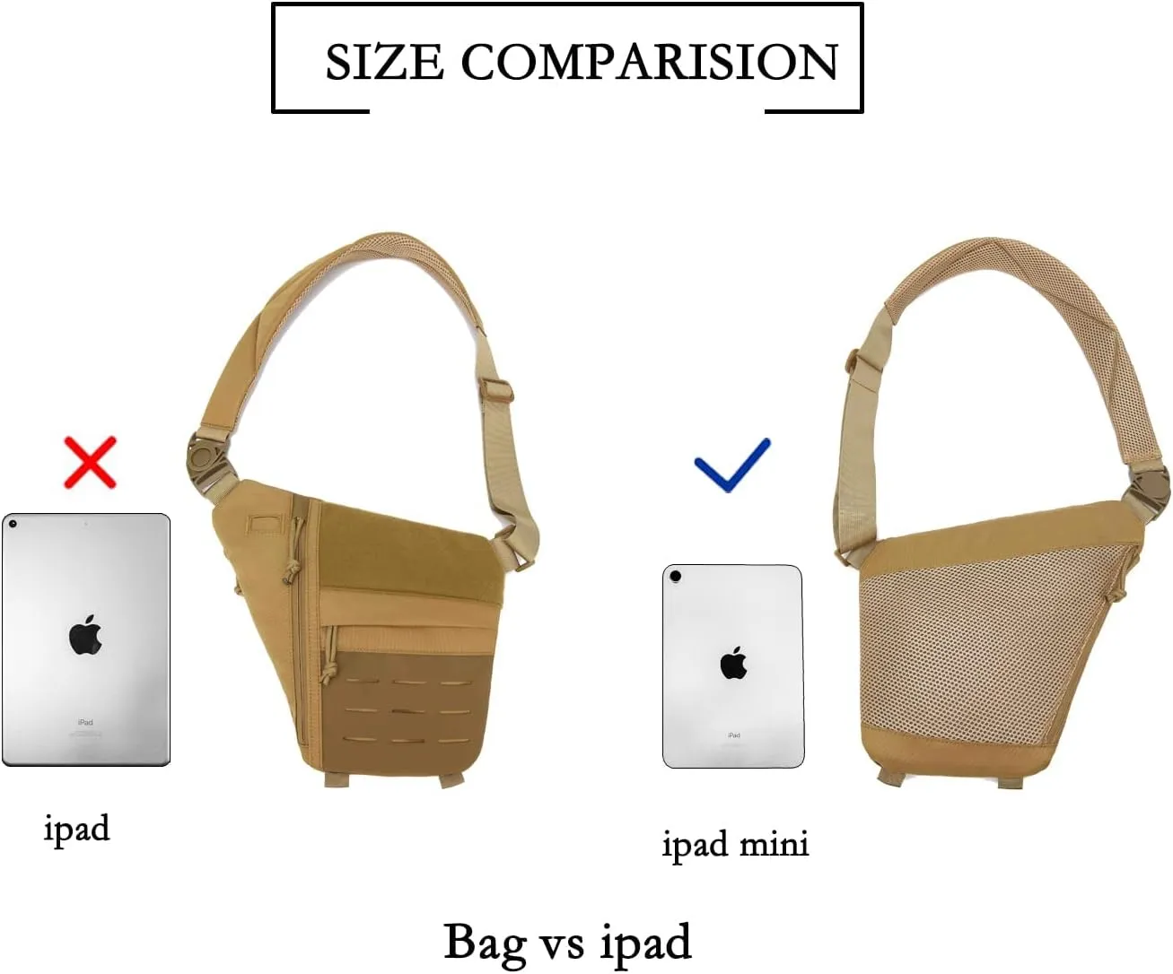 Concealed Carry Sling Bag for Men, Chest Holster Bag of Pistols Anti-Thief Crossbody Daypack Personal Pocket Sling Pack