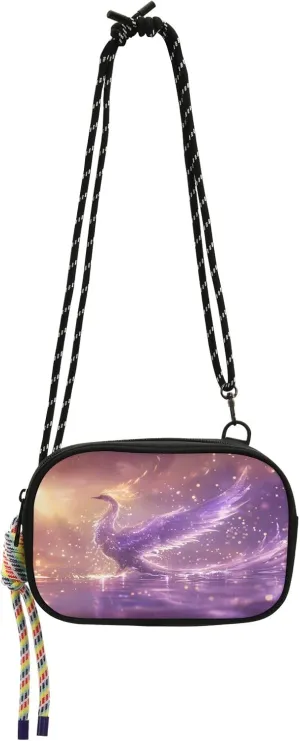 Crossbody Bag Purple Phoenix in Wonderland Phone Purse Small Handbag