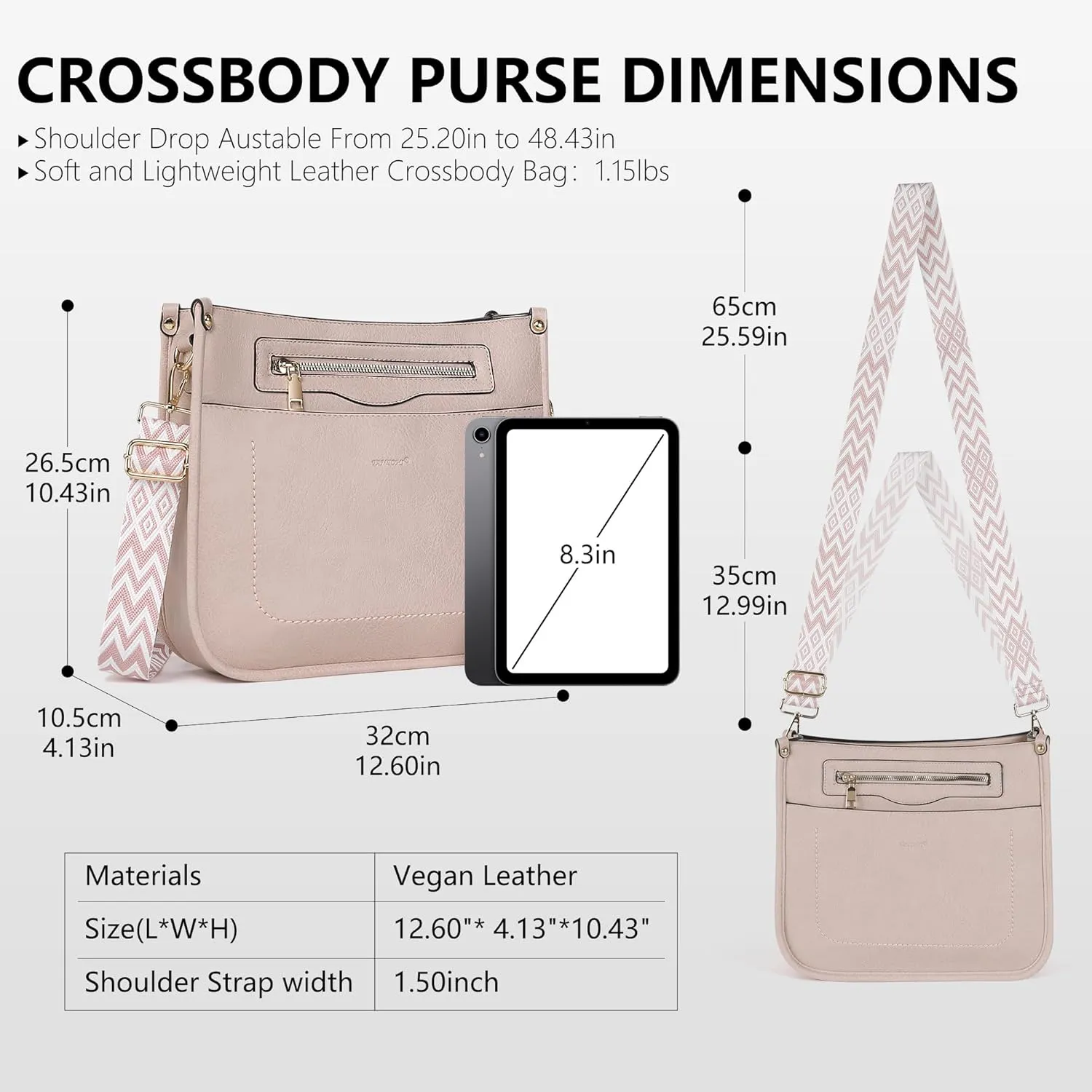 Crossbody Bags for Women 7-Pockets Purses for Women Vegan Leather Hobo Bag Shoulder Bag Handbags with Ajustable Strap