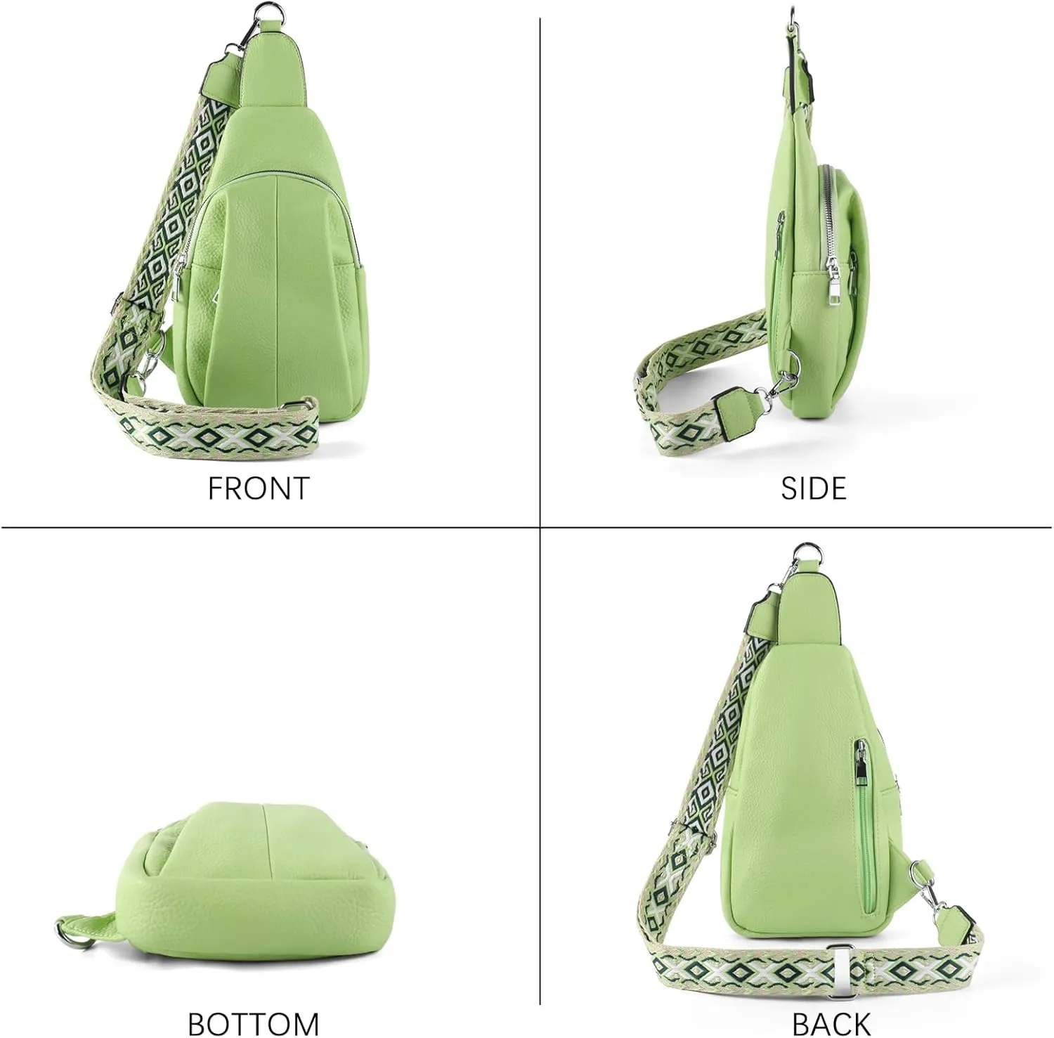 Crossbody Bags for Women,Sling Bag for Women,Fanny Packs Chest Bag for Work Travel Leather Sling Backpack