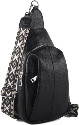 Crossbody Bags for Women,Sling Bag for Women,Fanny Packs Chest Bag for Work Travel Leather Sling Backpack