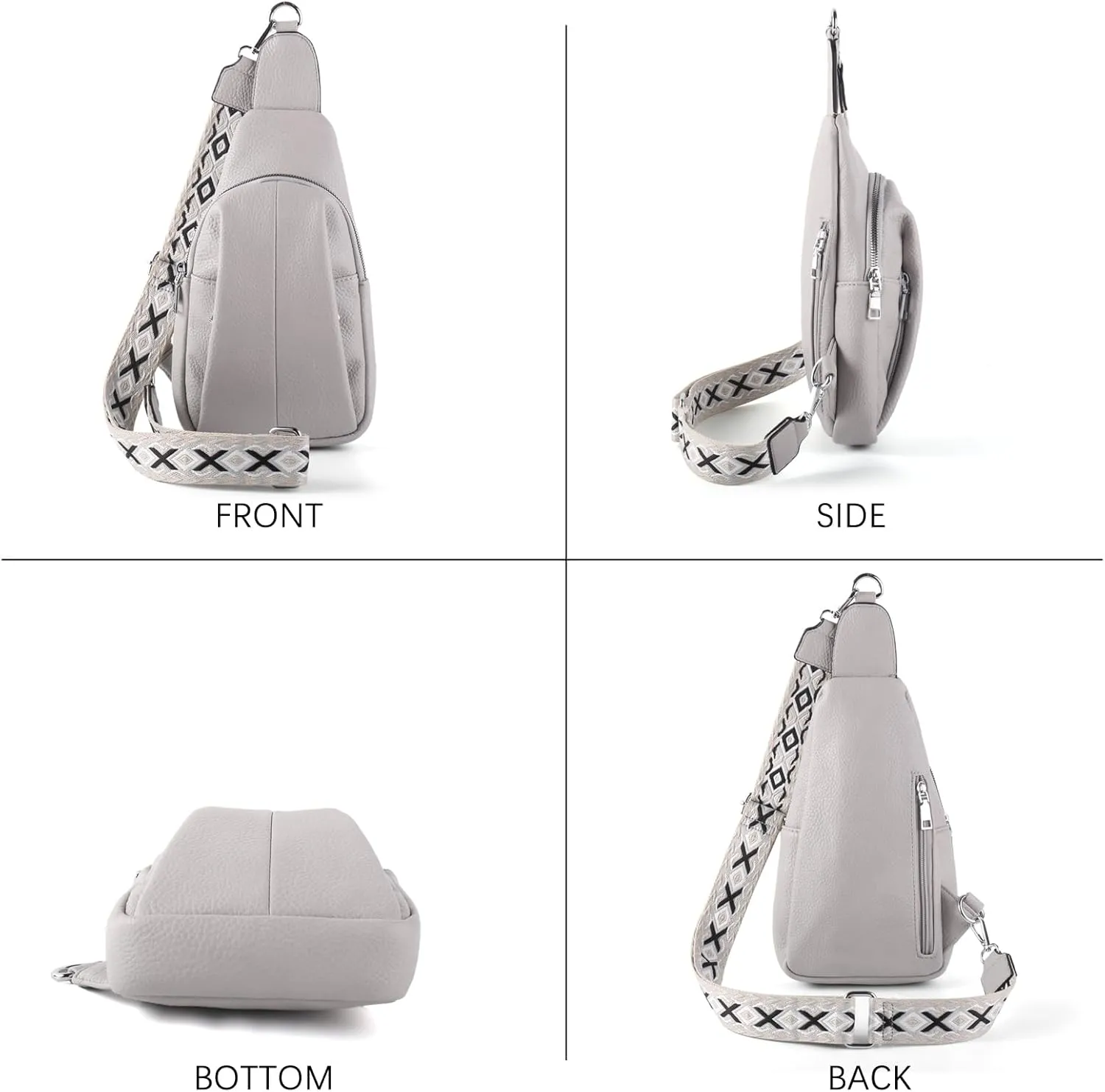 Crossbody Bags for Women,Sling Bag for Women,Fanny Packs Chest Bag for Work Travel Leather Sling Backpack