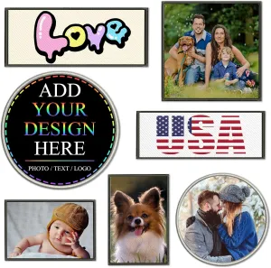 Custom Patch Personalized Your Own Patches with Your Image/Text/Logo Hook and Loop,Sew on,Iron on for Jackets/Bag/Pants/Hat
