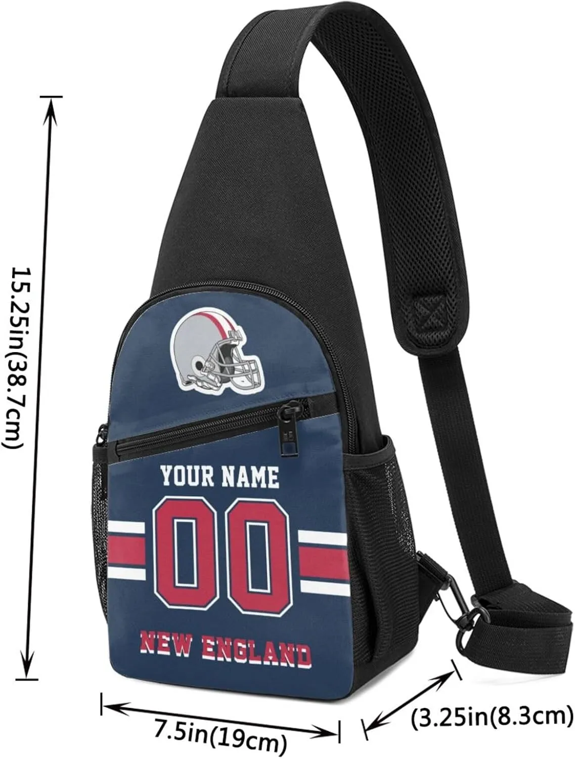 Custom Sling Bag, Personalized Crossbody Bags with Name and Number, Customize Sling Shoulder Backpack