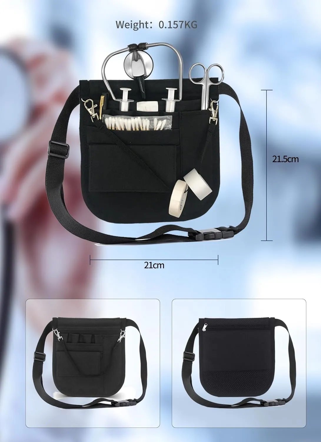 Customizable Nurse Fanny Pack Personalised Tool Bag,for Women Men Nursing Fanny Pack for Nurses with Multi Compartment Medical Pack for Emergency Nursing Supplies
