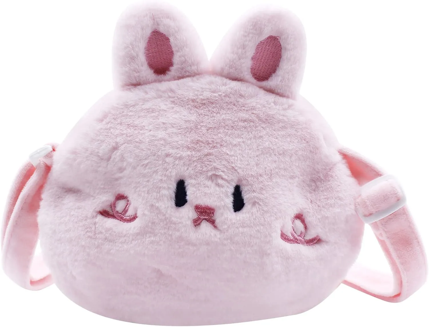 Cute Cartoon Crossbody Purse Plush Animal Shoulder Bag Messenger Bag Fluffy Satchel Handbag Purse for Girls Women