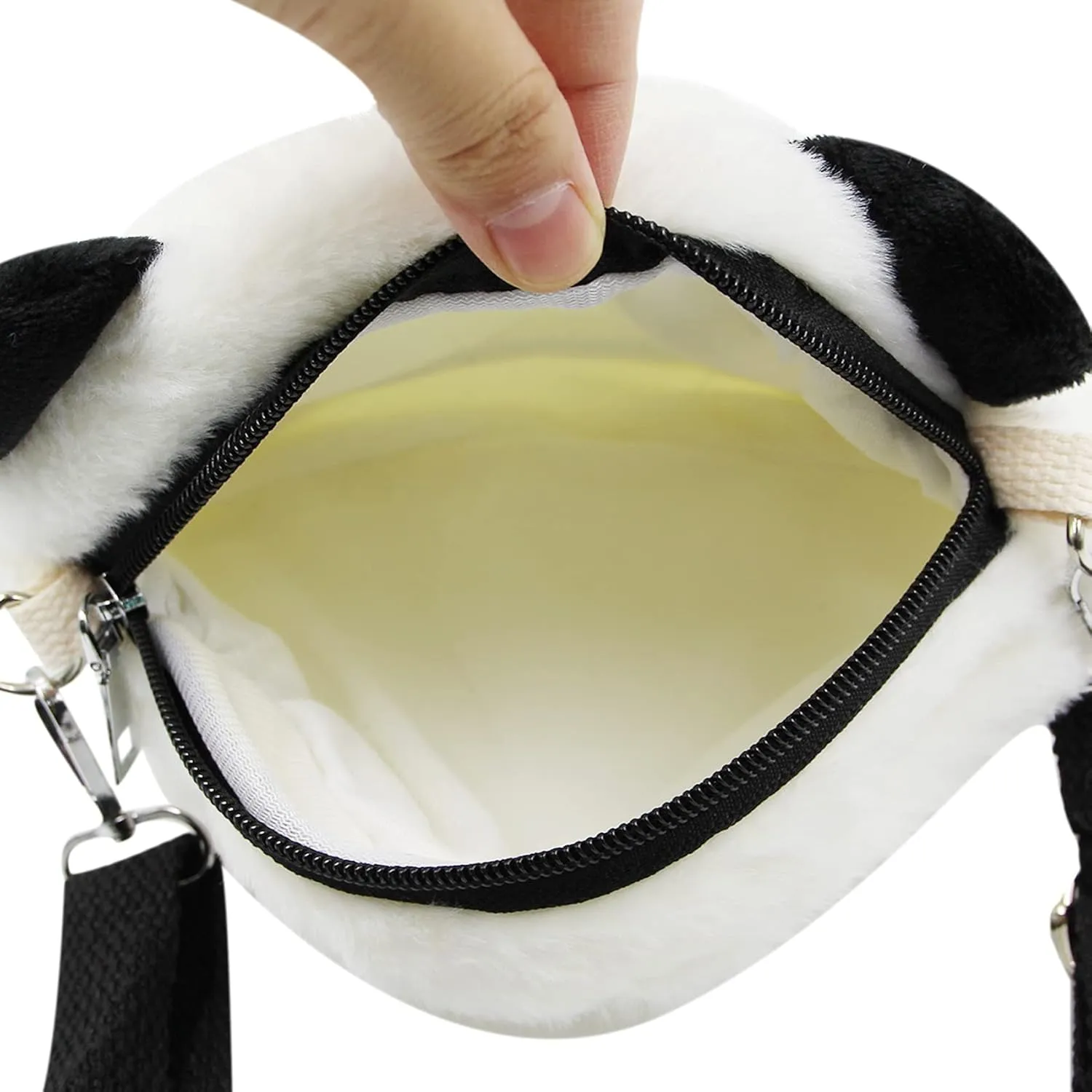 Cute Panda Plush Crossbody Purse Small Fluffy Satchel Shoulder Bag Messenger Bag Handbag Purse for Women