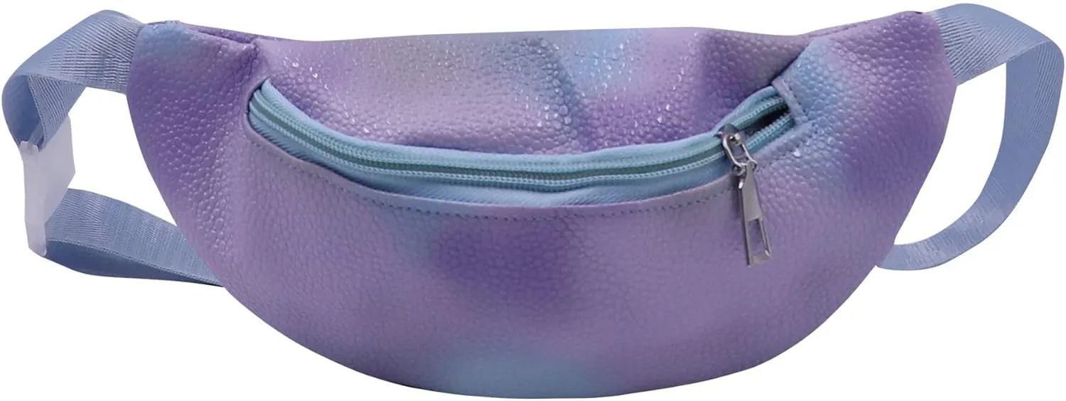 Cute Tie Dye Fanny Pack for Kids Girls Colorful Small Waist Pack Belt Bum Bag Sports Running Purse