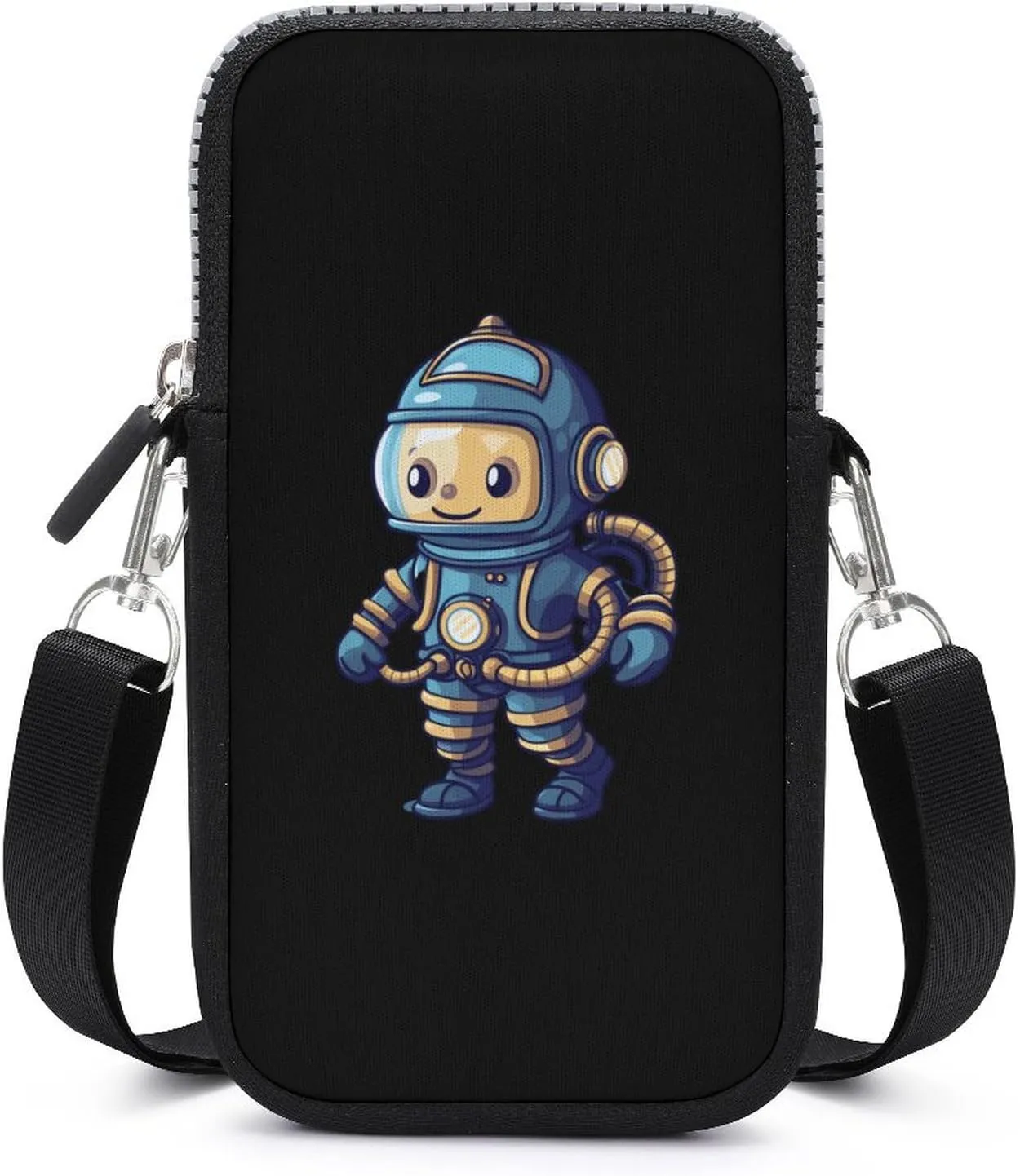Deep Sea Diver Cell Phone Purse Small Cross-Body Bags Wallet Case with Removable Shoulder Strap