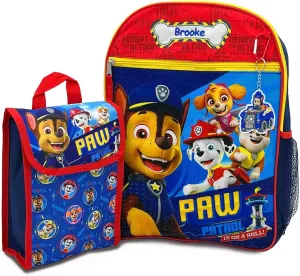 DIBSIES Personalized Kids Backpack with Lunch Bag created using Character Backpack with Lunch Bag (created using Paw Patrol 4 Piece Set)