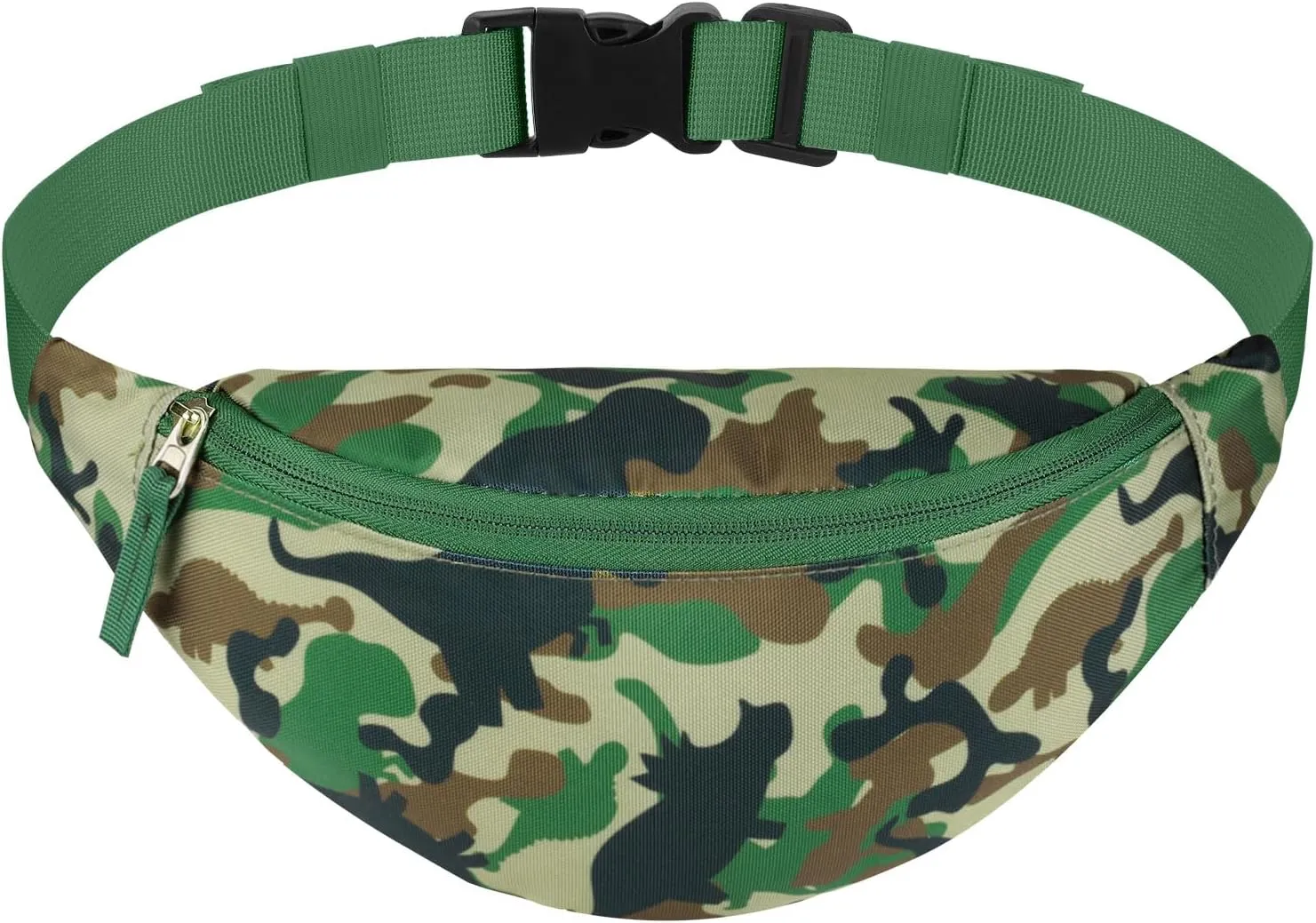 Dinosaur Kids Fanny Pack for Boys, Travel Small Waist Bag Crossbody Belt Bag for Little Boys Toddler Cute Fanny Bag, Camo