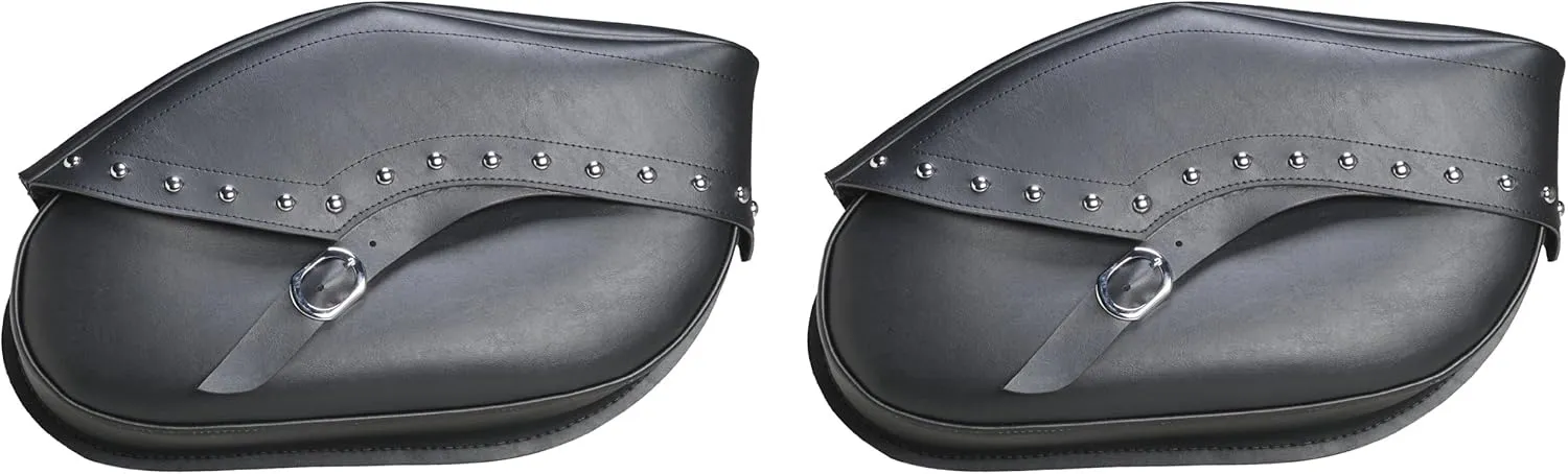 Dowco Willie & Max 59538-00 Revolution Series Small Leather Throw-Over Studded Saddlebag Set