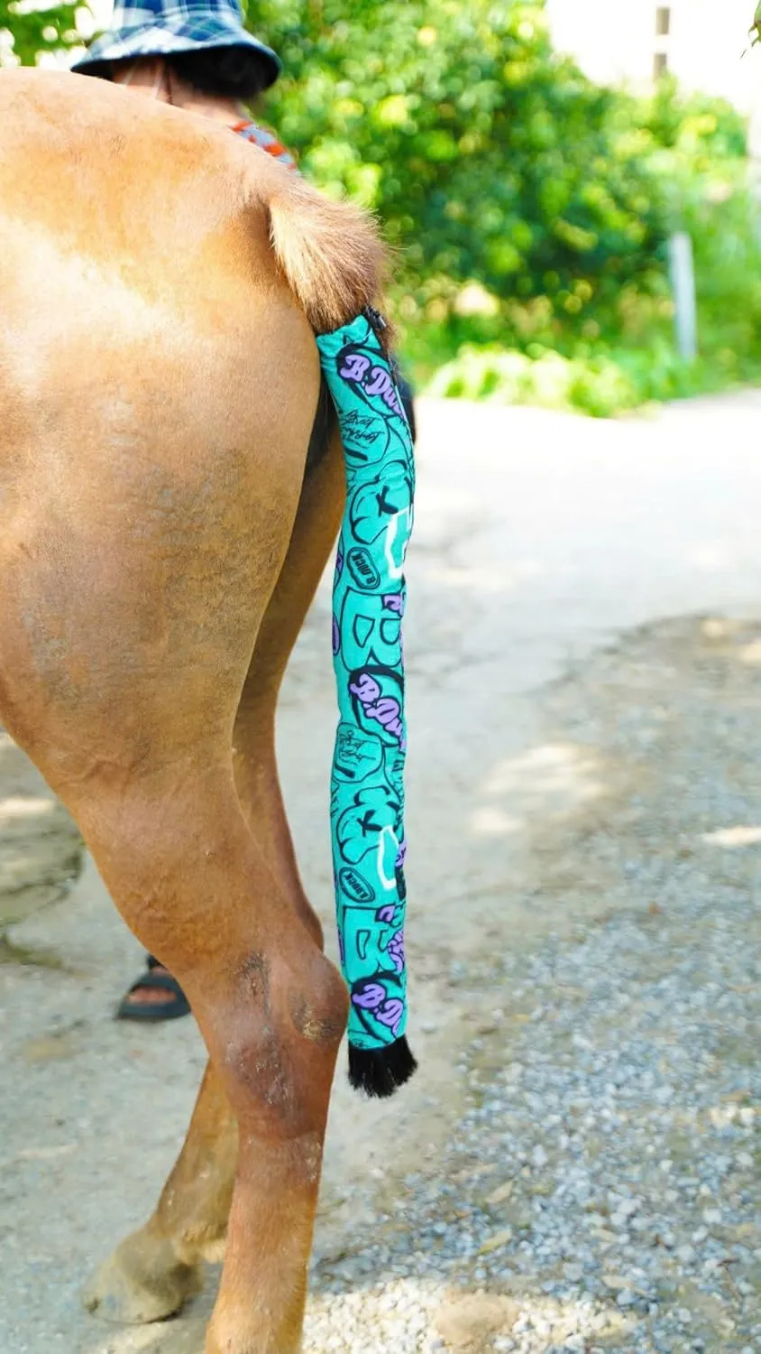Durable Waterproof Horse Tail Bag – Protects Tail from Dirt, Prevents Tangles & Breakage – Easy to Use, Reusable Tail Wrap for Horses – Great Gift for Riders & Owners (Blue, 3.9x3.14 inch)