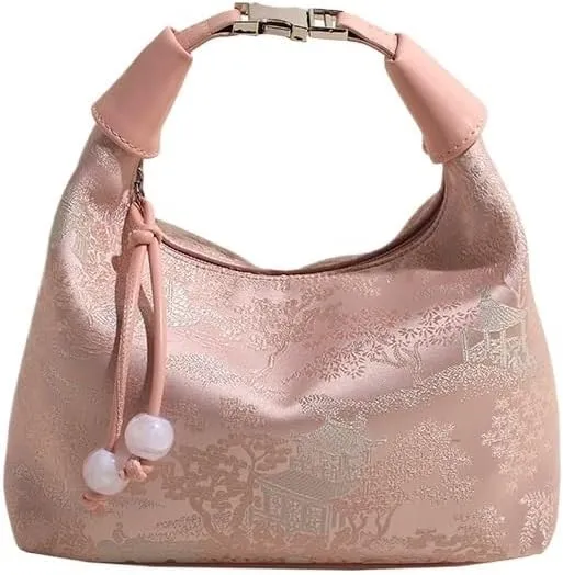 Embroidered Chinese Style Dumpling Bag Handheld Chinese Daily Single Shoulder Crossbody Bag