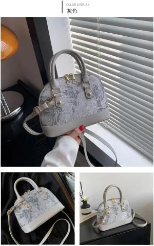 Embroidered Thread Large Capacity Women's Bag, Diamond Grid Chain Shoulder Bag, Small Crossbody Bag