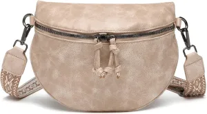 Eslcorri Small Crossbody Sling Bag for Women Trendy - Fanny Packs Leather Chest Belt Bum Bag Anti Theft Purse for Travel
