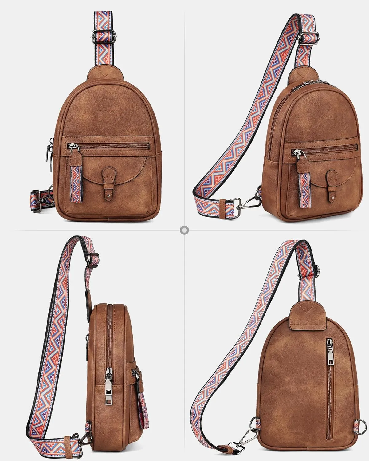 FADEON Small Sling Bag for Women - Mini Crossbody Bag - Designer Sling Purse Cute PU Leather Shoulder Bags