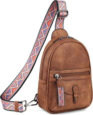 FADEON Small Sling Bag for Women - Mini Crossbody Bag - Designer Sling Purse Cute PU Leather Shoulder Bags