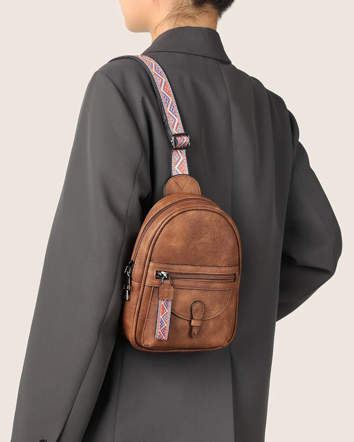 FADEON Small Sling Bag for Women - Mini Crossbody Bag - Designer Sling Purse Cute PU Leather Shoulder Bags