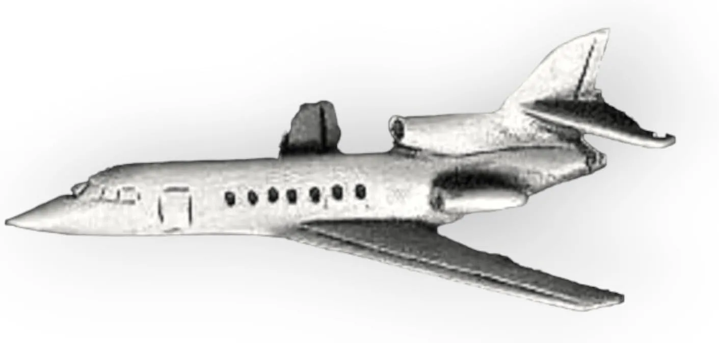 Falcon 50 Pewter Lapel Hat Pin Up Pilot Crew Wing Gift Dassault Business Jet