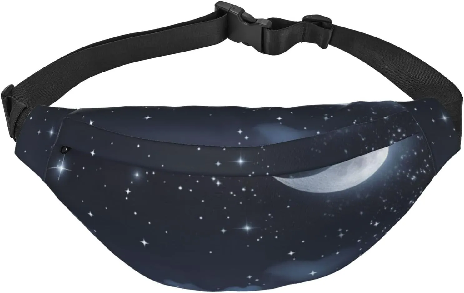 Fanny Pack Belt Bag Nightsky Hanging Moon Waist Bag for Women Sling Bag Waist Packs for Workout Traveling