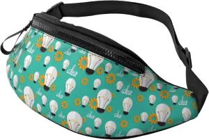 Fanny Packs for Women Men, Light Bulb Pattern gear Waist Bag Crossbody Bags for Women Men, Cross Body Bag