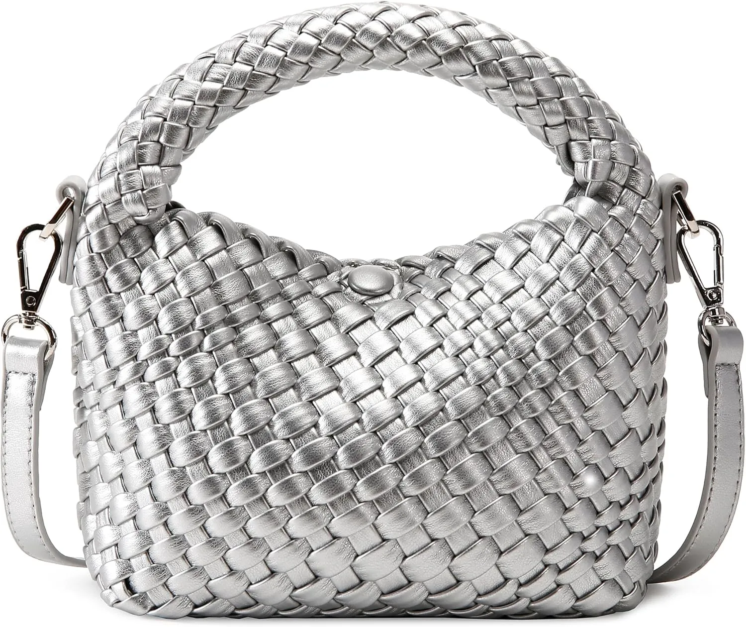 Fashion Small Woven Bag for Women, Handmade MINI HOBO Tote Bag Crossbody Handbag Travel Summer Beach Bag