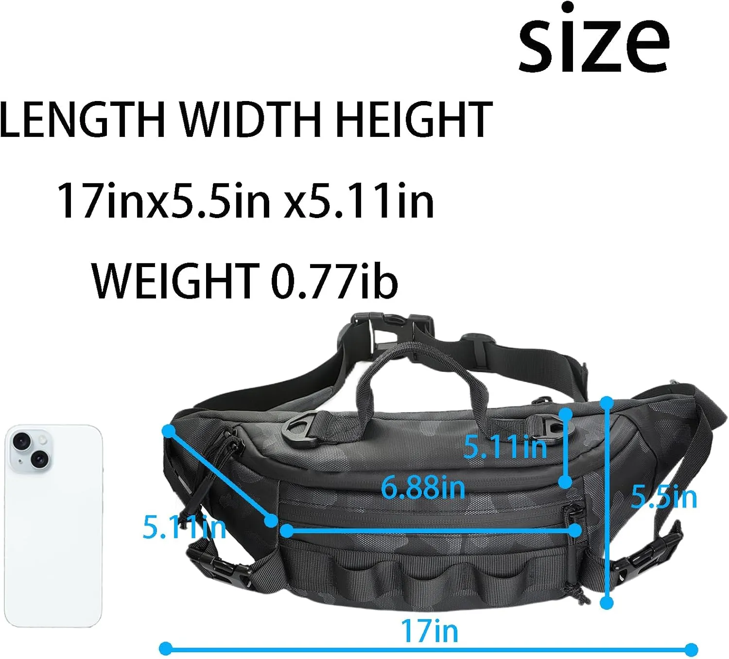 Fishing Fanny Pack for Men -Fishing Fanny Pack-Lightweight and Fishing Sling Pack