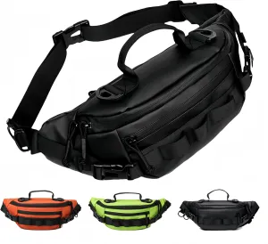 Fishing Fanny Pack,YIANTU,Fishing Backpack For Men & Women,Fly Fishing Bag,Fishing Tackle Bag,Ideal For Fishing, Camping, Hiking And More!, 15.5*4*6.7inches, Balck Colour, YAT-001