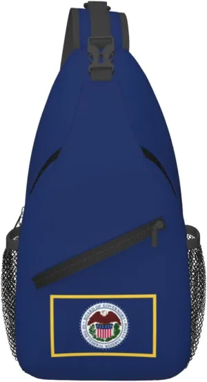 Flag of the United States Federal Reserve Crossbody Bags For Women Men Chest Backpack Gym Shoulder Bag Travel Outdoor Sports Casual Crossbody Bags