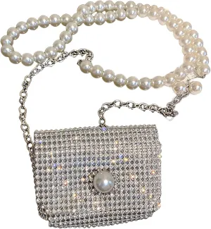 Floerns Women's Belt Purse Pearl Beaded Crossbody Waist Fanny Pack Belt Bag