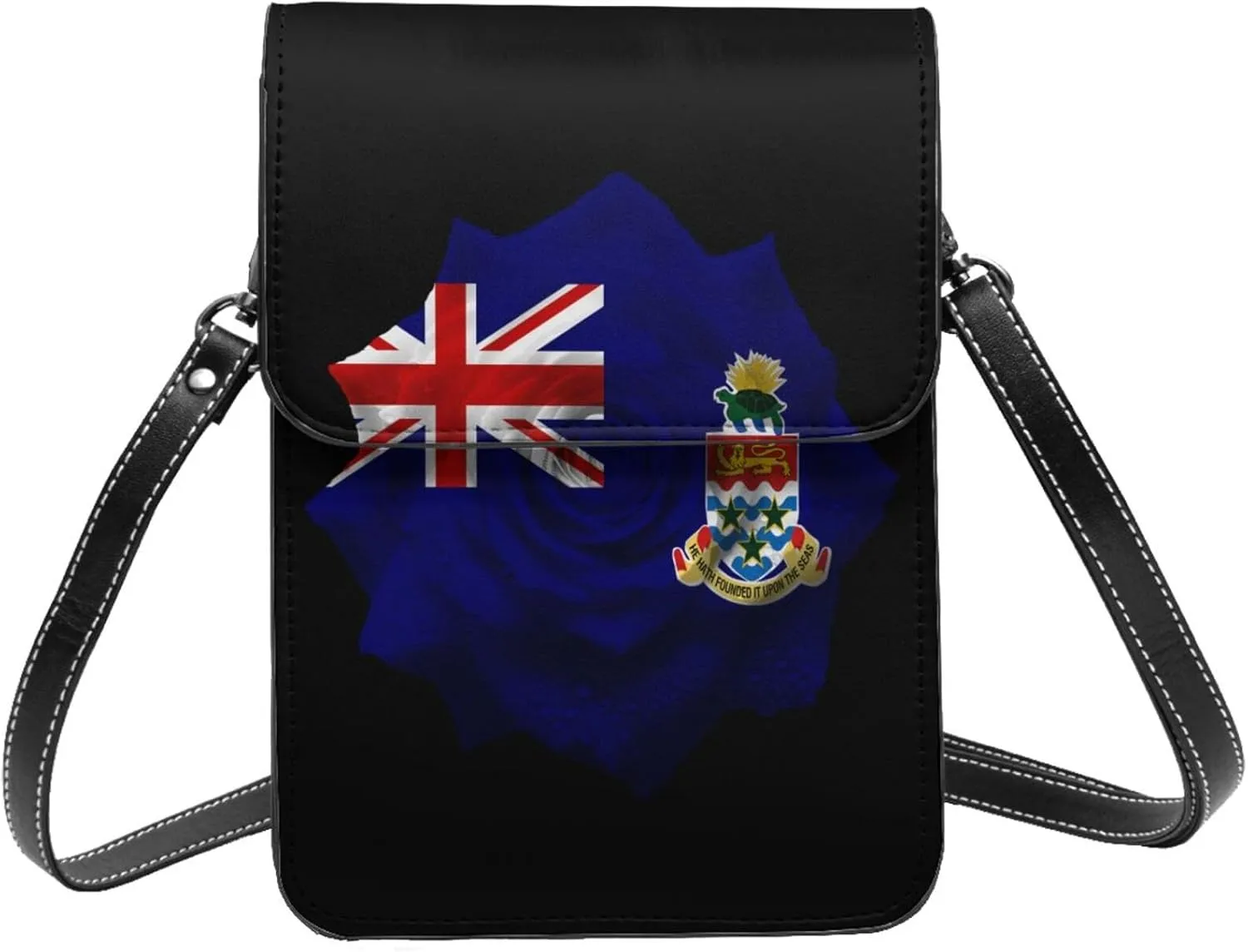 Flowers Cayman Islands Cayman Islanders Flag Small Crossbody Bag Is A Shoulder Bag Designed For Women And Girls Cell Phone Crossbody Wallet Purses With Card Slots Adjustable Strap