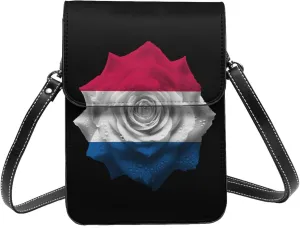 Flowers Netherlands Dutch Hollander Netherlander Flag Small Crossbody Bag Is A Shoulder Bag Designed For Women And Girls Cell Phone Crossbody Wallet Purses With Card Slots Adjustable Strap