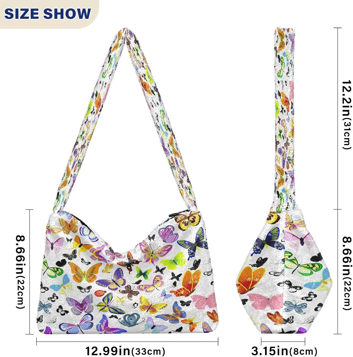 Fluffy Crossbody Bag for Women,Polyester Crossbody Bag Fluffy Tote Bag Lady Shoulder Bag