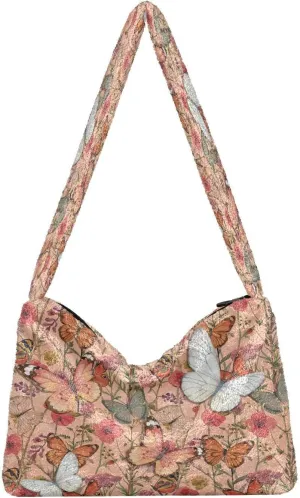 Fluffy Crossbody Bag for Women,Polyester Crossbody Bag Fluffy Tote Bag Lady Shoulder Bag