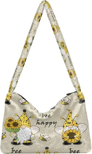Fluffy Crossbody Bag for Women,Polyester Crossbody Bag Fluffy Tote Bag Lady Shoulder Bag