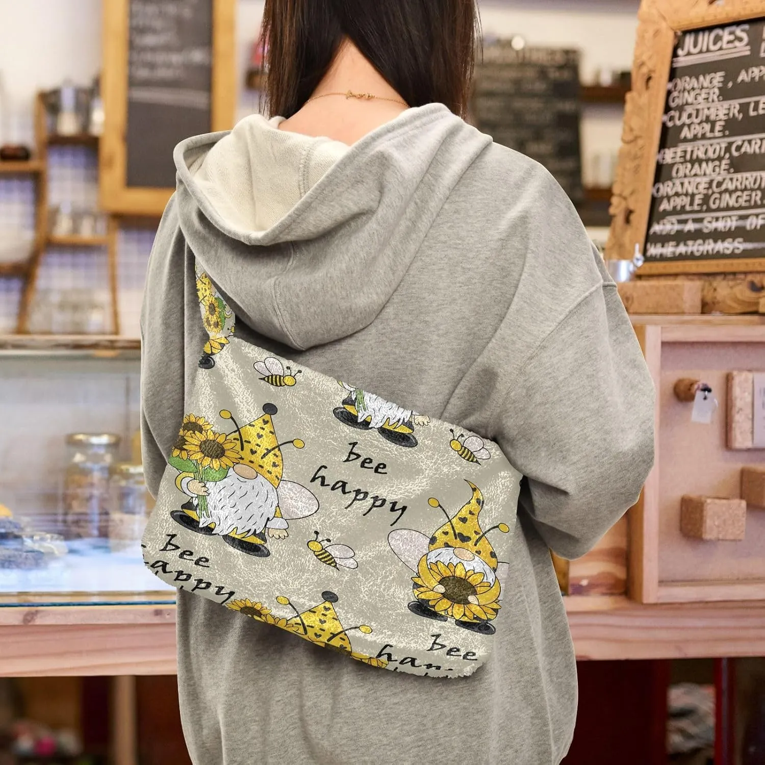 Fluffy Crossbody Bag for Women,Polyester Crossbody Bag Fluffy Tote Bag Lady Shoulder Bag