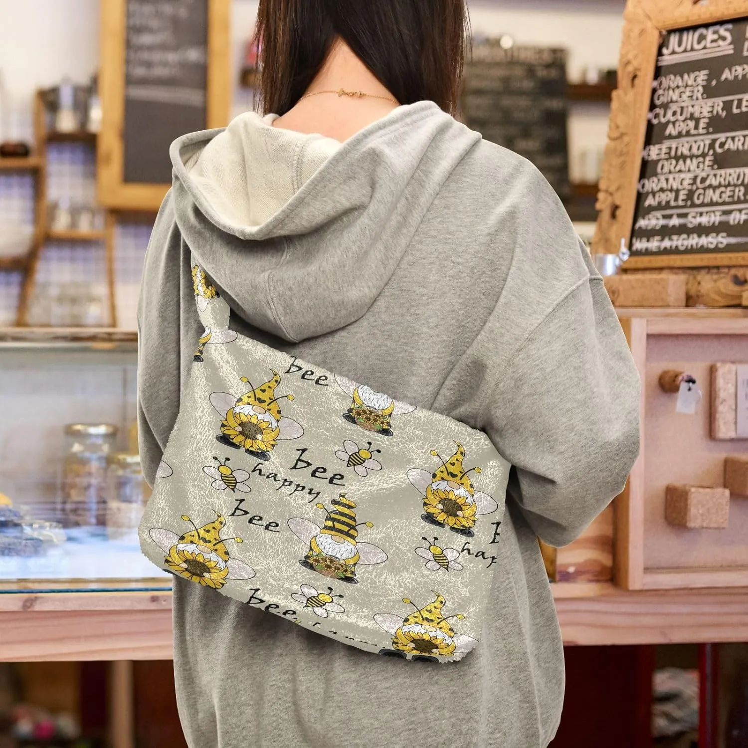Fluffy Crossbody Bag for Women,Polyester Crossbody Bag Fluffy Tote Bag Lady Shoulder Bag