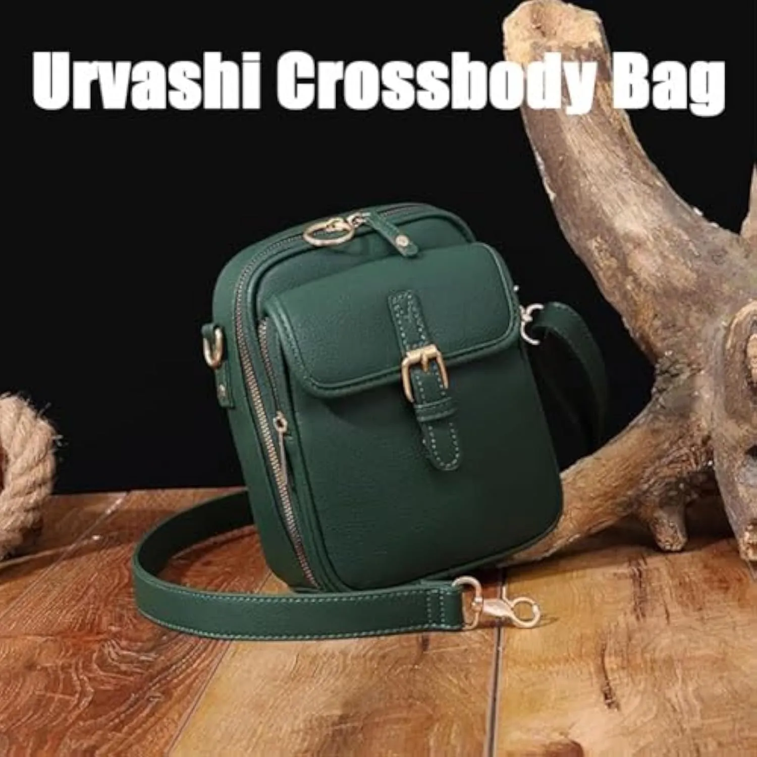 Forcipower Crossbody Leather Bag, Zealburst Crossbody Bag with Earphone Bags Pendant