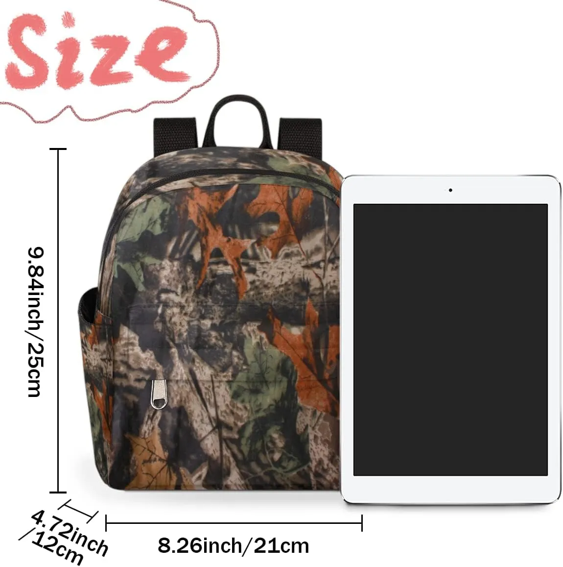 Forest Tree Camo Mini Backpack Purse for Women, Leaves Camouflage Lightweight Small Backpack Casual Travel Bag Daypack for Girls Children Teens Adult School Backpack
