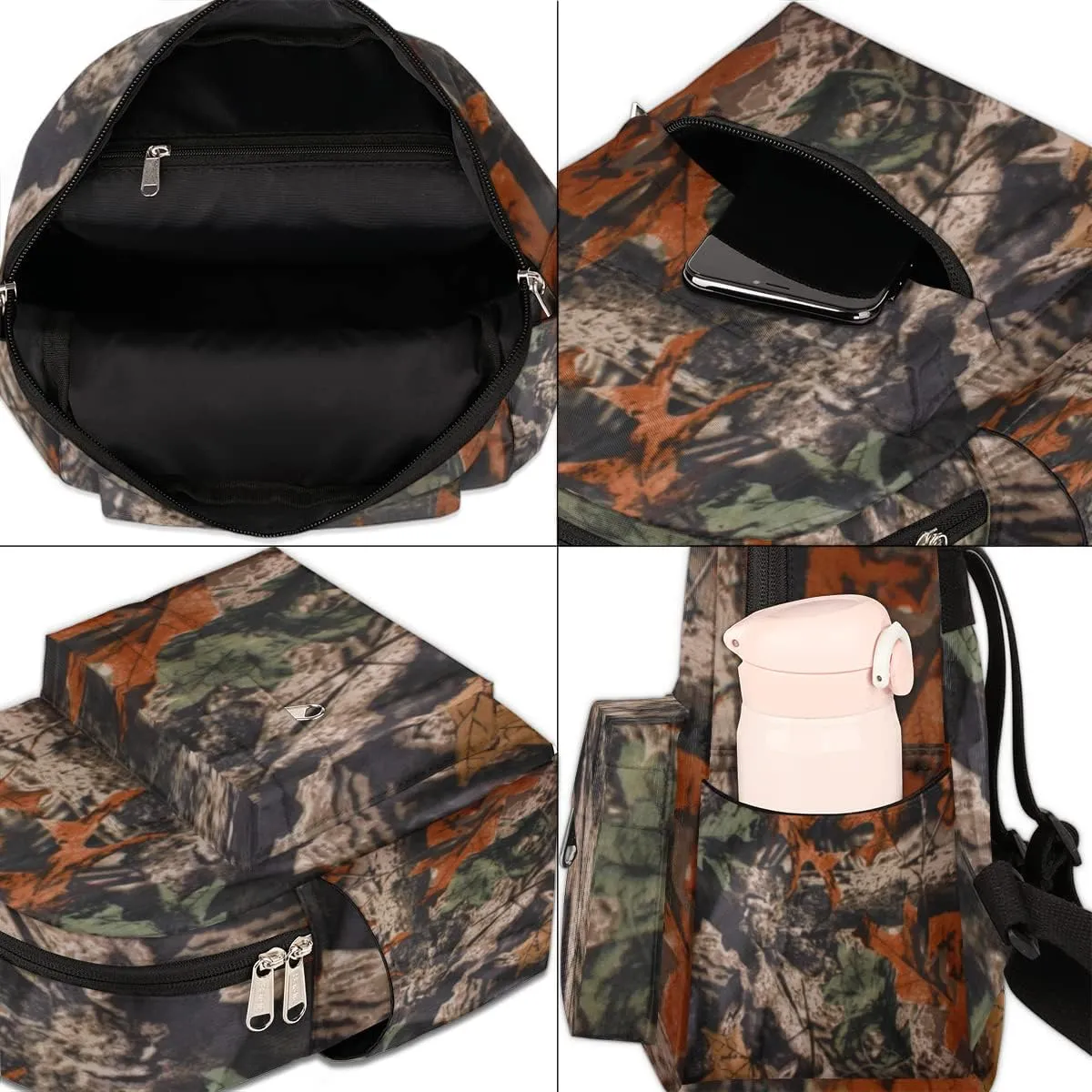 Forest Tree Camo Mini Backpack Purse for Women, Leaves Camouflage Lightweight Small Backpack Casual Travel Bag Daypack for Girls Children Teens Adult School Backpack