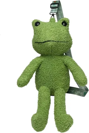 Frog Crossbody Purse for Women, Cute Plush Shoulder Bag Small Fluffy Crossbody Bag, Kawaii Handbag Purse for Travel (Green)