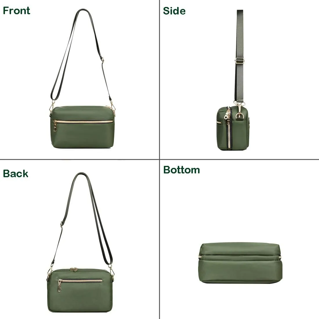 Functional Multi Pocket Crossbody Bag for Women Stylish Ladies Shoulder Messenger Bags Purse
