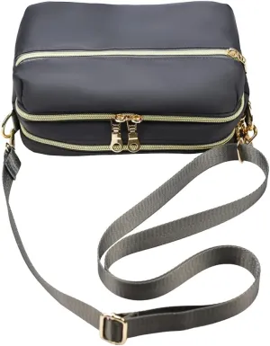 Functional Multi Pocket Crossbody Bag for Women Stylish Ladies Shoulder Messenger Bags Purse
