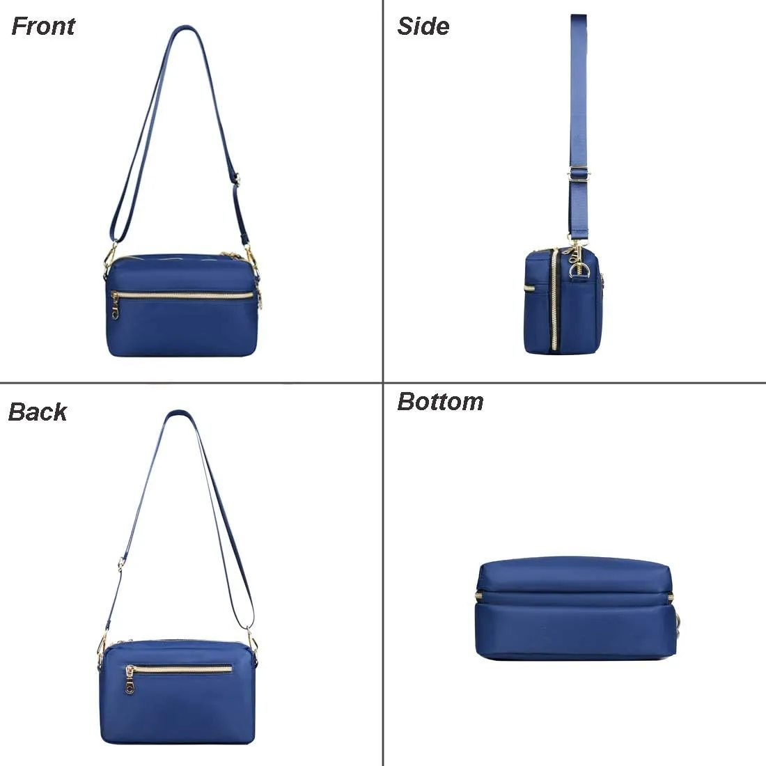 Functional Multi Pocket Crossbody Bag for Women Stylish Ladies Shoulder Messenger Bags Purse