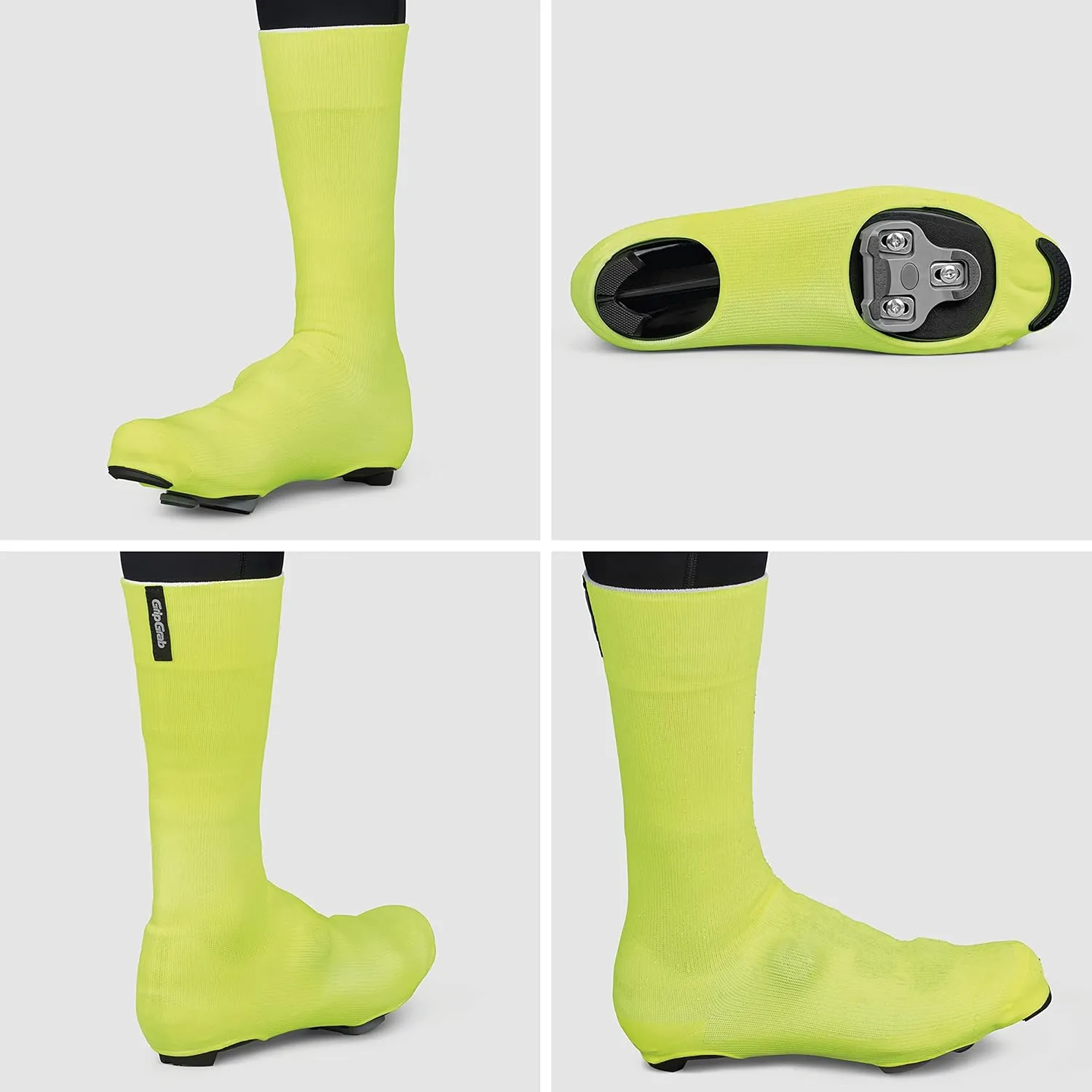 GripGrab Flandrien Waterproof Knitted Road Cycling Shoe Covers High Cut Windproof Insulating Zipperless Aero Overshoes