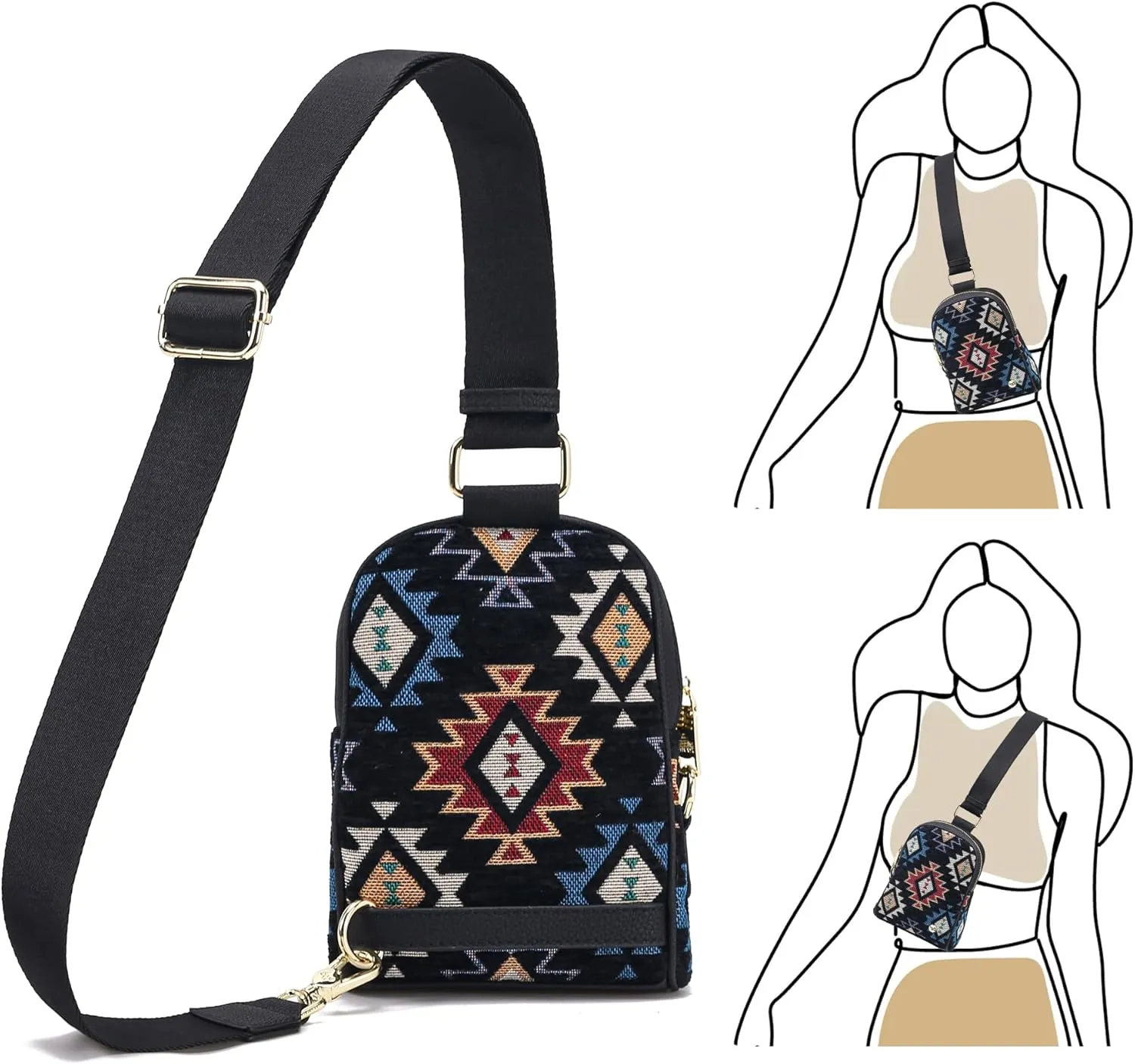 Haytijoe Small Crossbody Sling Bag for Women Travel Purses Anti Theft Cross Body Bag for Woman Fanny Packs