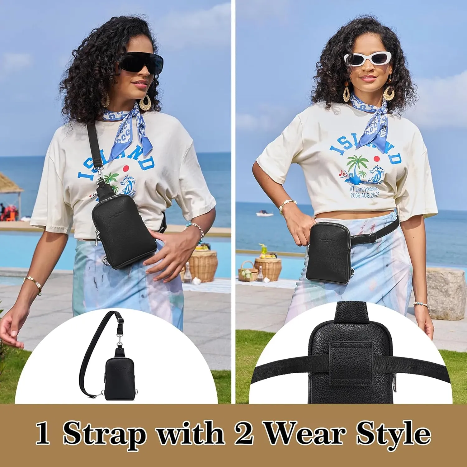 Haytijoe Small Crossbody Sling Bag for Women Travel Purses Anti Theft Cross Body Bag for Woman Fanny Packs